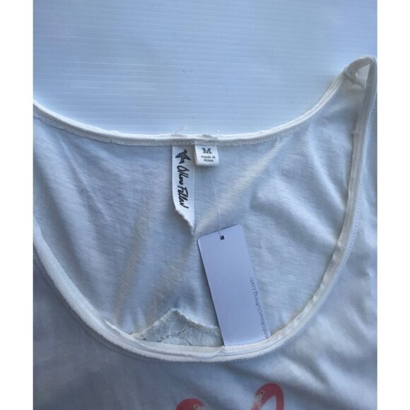 Others Follow Women's White Lace Ibiza Flamingo Tank Top Size S M - Picture 6 of 10